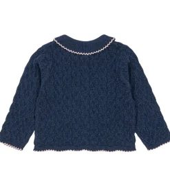Cardigans|Striktrøjer|Konges Sløjd Cardigan - Strik - Rosier - Ensign Blue