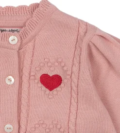 Cardigans|Striktrøjer|Konges Sløjd Cardigan - Strik - Soleil - Silver Pink