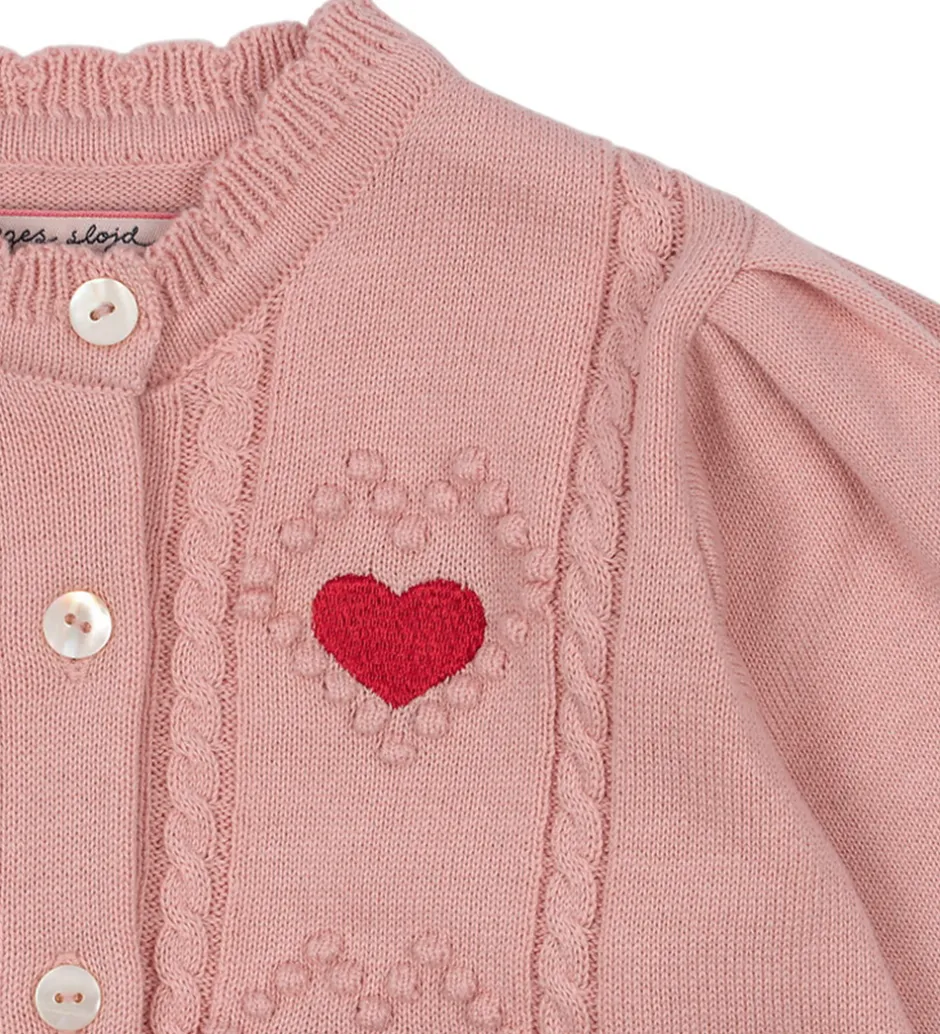 Cardigans|Striktrøjer|Konges Sløjd Cardigan - Strik - Soleil - Silver Pink