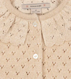 Juletøj|Cardigans|Konges Sløjd Cardigan - Strik - Buttercream m. Hulmønster