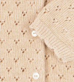 Juletøj|Cardigans|Konges Sløjd Cardigan - Strik - Buttercream m. Hulmønster