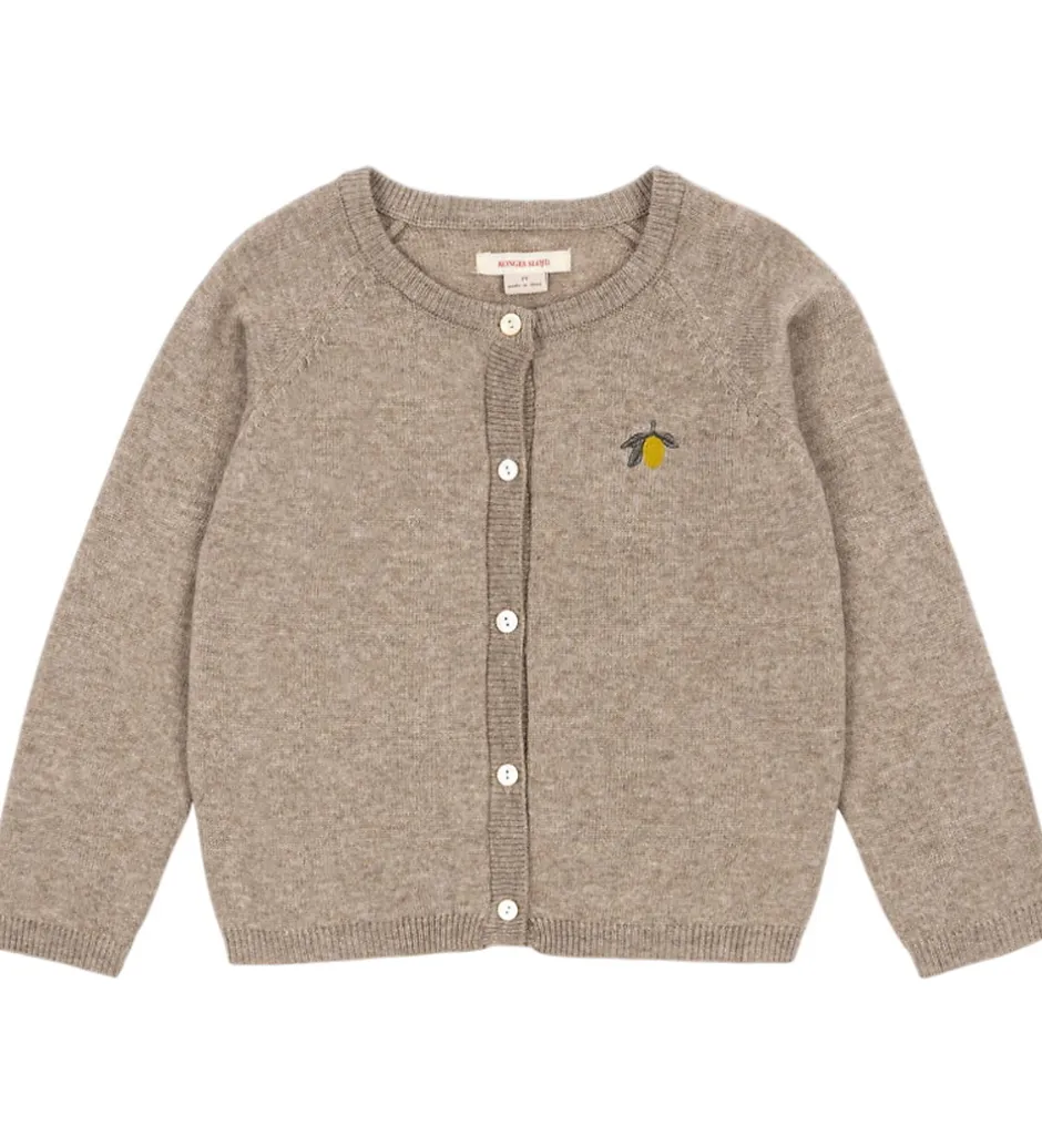 Cardigans|Konges Sløjd Cardigan - Uld - Strik - Mattou - Lysebrun