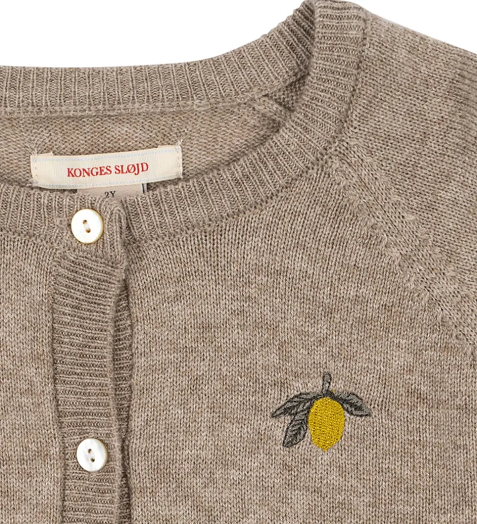 Cardigans|Konges Sløjd Cardigan - Uld - Strik - Mattou - Lysebrun