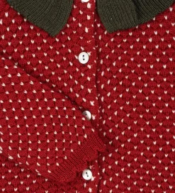 Cardigans|Konges Sløjd Cardigan - Uld - Strik - Strawberry - Barbados Cher