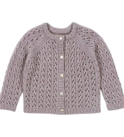 Cardigans|Konges Sløjd Cardigan - Uld - Strik - Isa - Lavender Mist