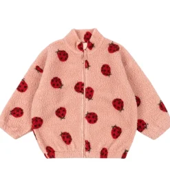 Fleece|Konges Sløjd Fleecejakke - Jody Teddy - Ladybug Pink