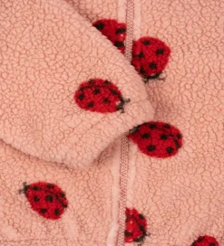 Fleece|Konges Sløjd Fleecejakke - Jody Teddy - Ladybug Pink