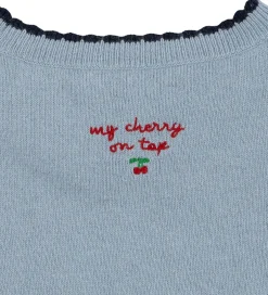 Kjoler|Konges Sløjd Kjole - Bomuld/Uld - Strik - Alexa - Blue Fog