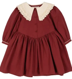 Juletøj|Kjoler|Konges Sløjd Kjole - Coeur Collar - Red Dahlia