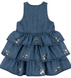 Kjoler|Konges Sløjd Kjole - Denim - Elba - Denim Blue m. Kirsebær