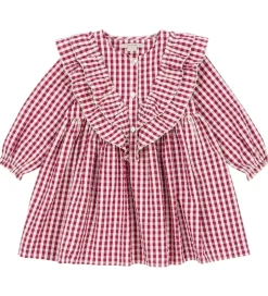 Kjoler|Konges Sløjd Kjole - Kim - Sangria/Butter Check