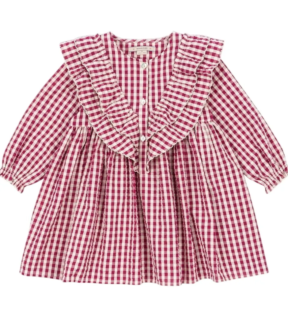 Kjoler|Konges Sløjd Kjole - Kim - Sangria/Butter Check