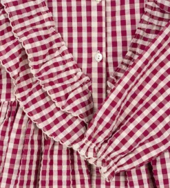 Kjoler|Konges Sløjd Kjole - Kim - Sangria/Butter Check