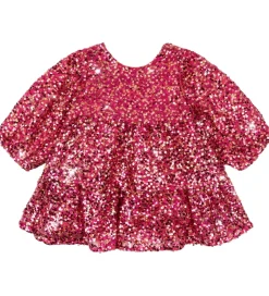 Kjoler|Konges Sløjd Kjole - Lila Sequin Bow - Sparkling Sangria