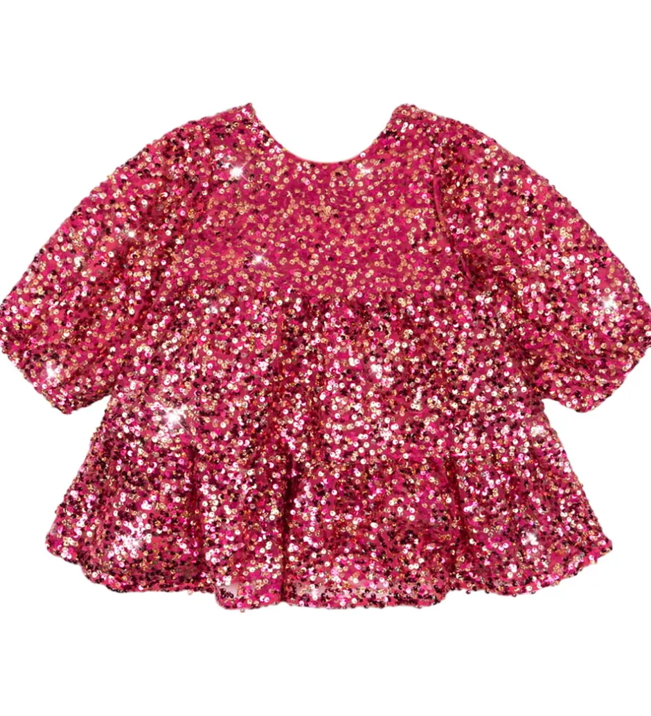 Kjoler|Konges Sløjd Kjole - Lila Sequin Bow - Sparkling Sangria