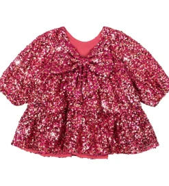 Kjoler|Konges Sløjd Kjole - Lila Sequin Bow - Sparkling Sangria