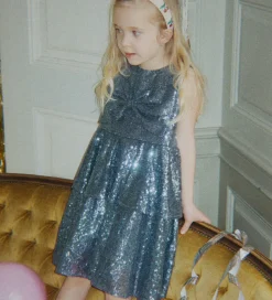 Juletøj|Kjoler|Konges Sløjd Kjole - Rosie - Bel Air Blue m. Pailletter