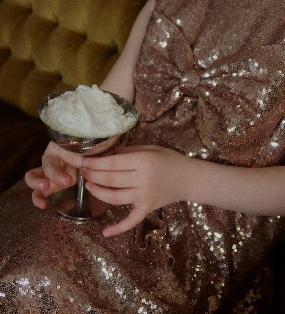 Kjoler|Konges Sløjd Kjole - Rosie - Smoke Gray m. Pailletter