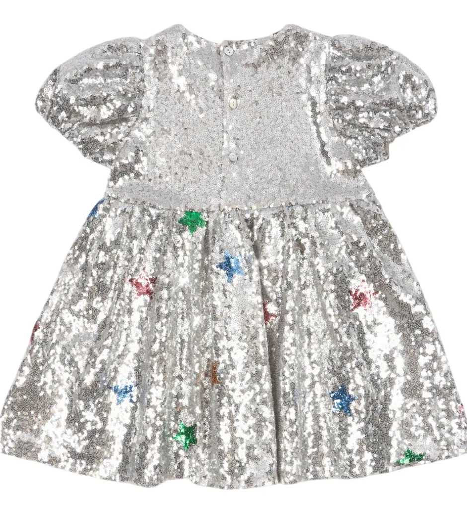 Juletøj|Kjoler|Konges Sløjd Kjole - Starla Star Dust - Star Sequin Silver