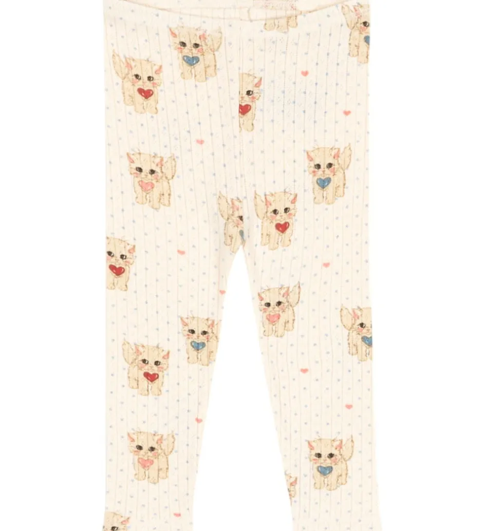 Pigetøj|Leggings|Konges Sløjd Leggings - Minnie - Miao Amore m. Hulmønster
