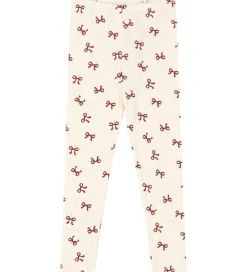 Bukser Og Jeans|Leggings|Konges Sløjd Leggings - Minnie - Bow Rouge m. Hulmønster