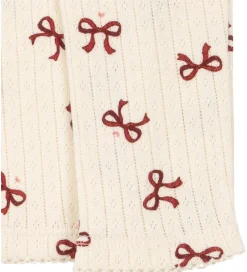 Bukser Og Jeans|Leggings|Konges Sløjd Leggings - Minnie - Bow Rouge m. Hulmønster