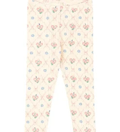 Leggings|Konges Sløjd Leggings - Rib - Minnie - Fleur Decor m. Hulmønster