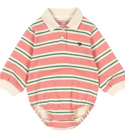 Unisex-Tøj|Bodyer|Konges Sløjd Polobody l/æ - Spotty - Blush Bound Stripe