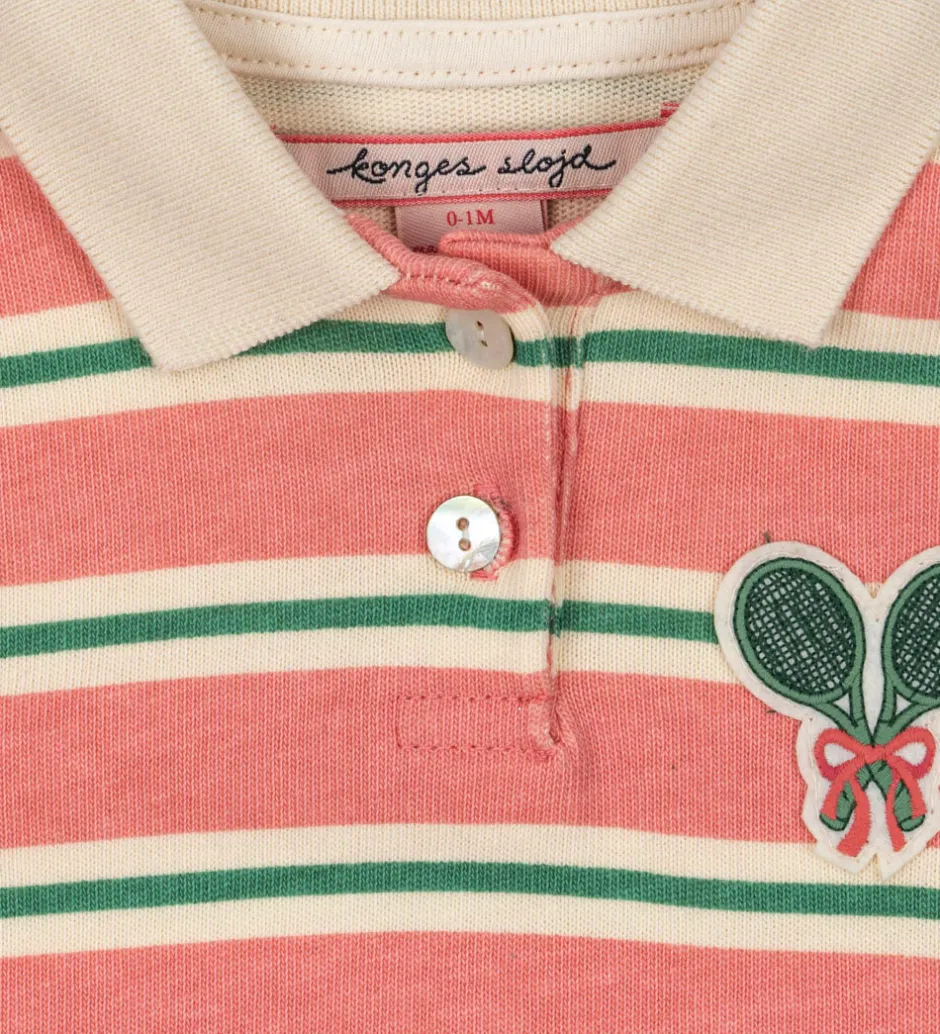 Unisex-Tøj|Bodyer|Konges Sløjd Polobody l/æ - Spotty - Blush Bound Stripe