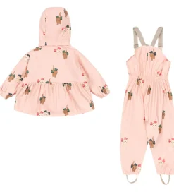 Regntøj|Konges Sløjd Regntøj m. Seler/Fleece - PU - Palme - Bow Kitty Pi