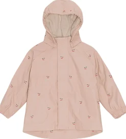 Regntøj|Konges Sløjd Regntøj m. Seler/Fleece - PU - Rainy Palme - Cherry