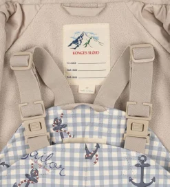 Regntøj|Konges Sløjd Regntøj m. Seler/Fleece - PU - Palme - Sailor Check