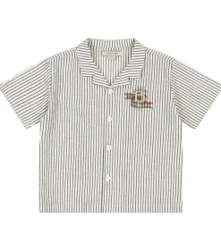 Skjorter|Konges Sløjd Skjorte - Elliot - Stripe Blue