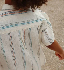 Skjorter|Konges Sløjd Skjorte K/Æ - Vincent - Antique White m. Striber