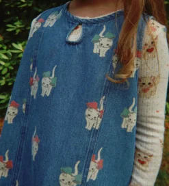 Pigetøj|Kjoler|Konges Sløjd Spencer - Magot - Bow Kitty Denim