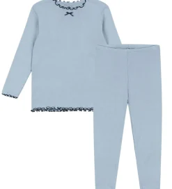 Leggings|Konges Sløjd Sæt - Bluse/Leggings - Rib - Rivi - Blue Fog