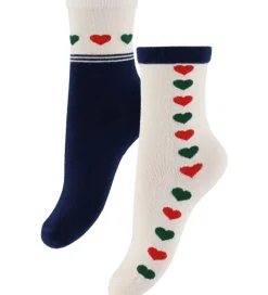 Drengetøj|Strømper|Konges Sløjd Strømper - 2-pak - Heart Mix