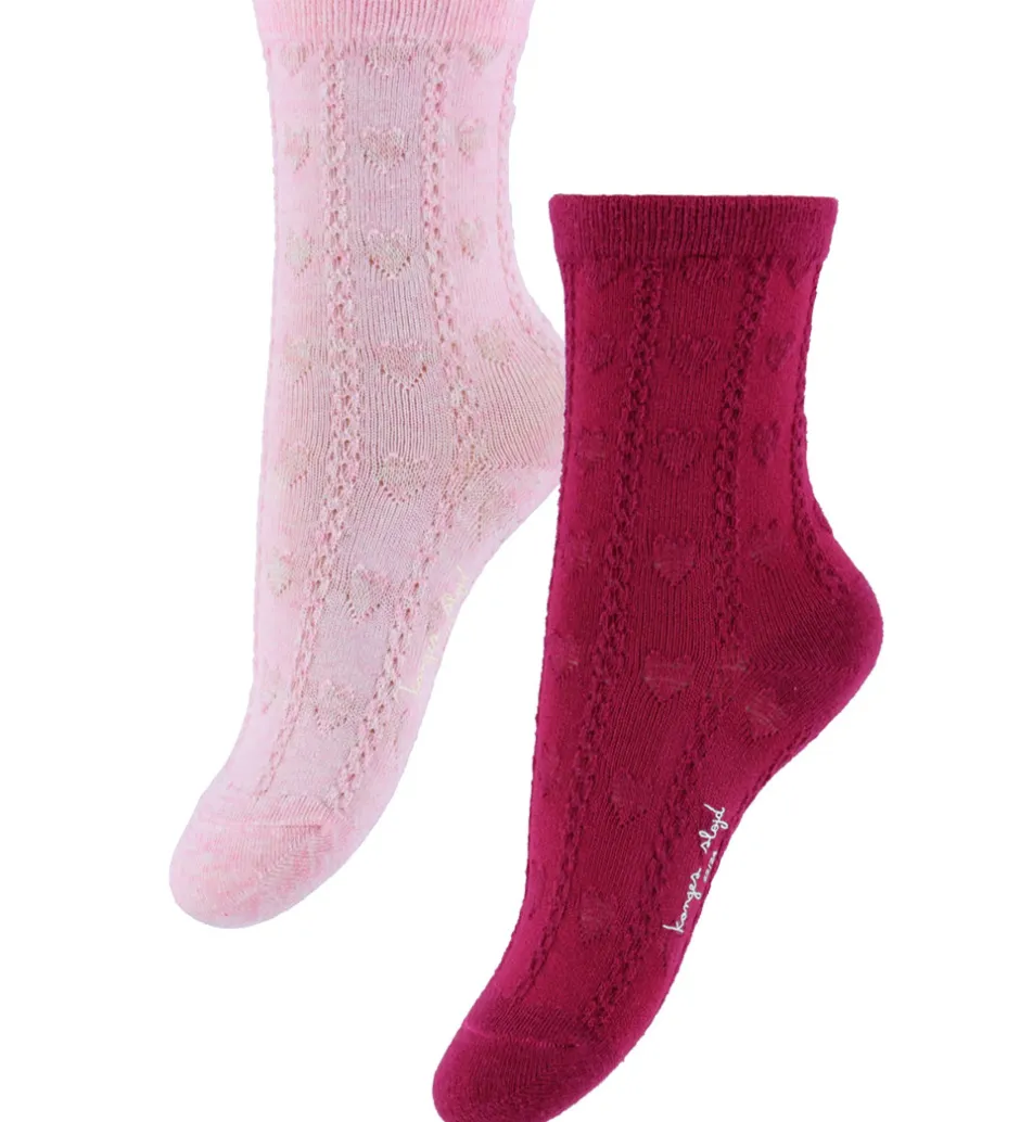 Strømper|Konges Sløjd Strømper - 2-pak - Heart Mix