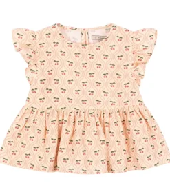 Toppe|Konges Sløjd Top - Musselin - Coco - Cherry Pink Motif