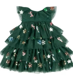 Juletøj|Kjoler|Konges Sløjd Tylkjole - Yvonne Christmas - Hunter Green m. Paill