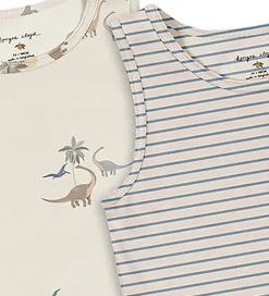 Undertøj|Konges Sløjd Undertrøjer - 2-pak - Gots - Kubi/Stripe Bluie