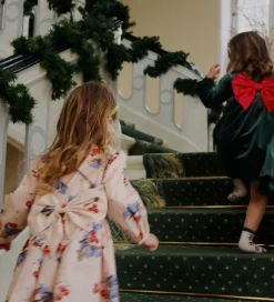 Kjoler|Konges Sløjd Velourkjole - Gia Bow - Pine Grove