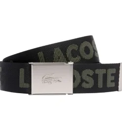 Bælter|Lacoste Bælte - Jaquard Webbing - Noir Escadron
