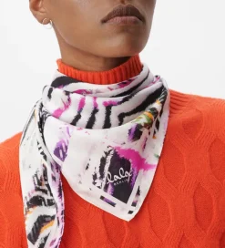 Tørklæder|Lala Berlin Tørklæde - Triangle Aina - Zebra Dragonfruit