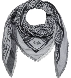 Tørklæder|Lala Berlin Tørklæde - Triangle Tilda - Swoosh Black/White