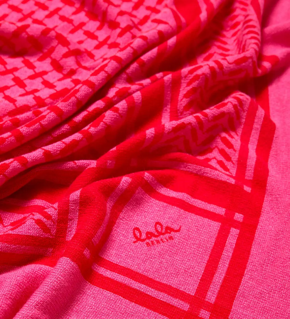 Tørklæder|Lala Berlin Tørklæde - Triangle Trinity Classic M - Pink