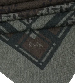 Tørklæder|Lala Berlin Tørklæde - 180x80 - Triangle Double Heritage - Leaf