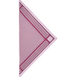 Tørklæder|Lala Berlin Tørklæde - 162x85 - Triangle Lattice M - Fushia Rose
