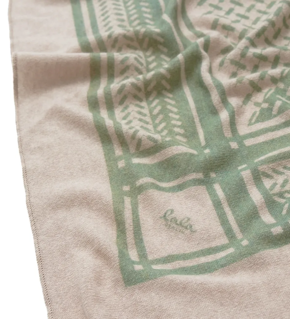 Tørklæder|Lala Berlin Tørklæde - 162x85 - Triangle Puzzle - Dune/Sage