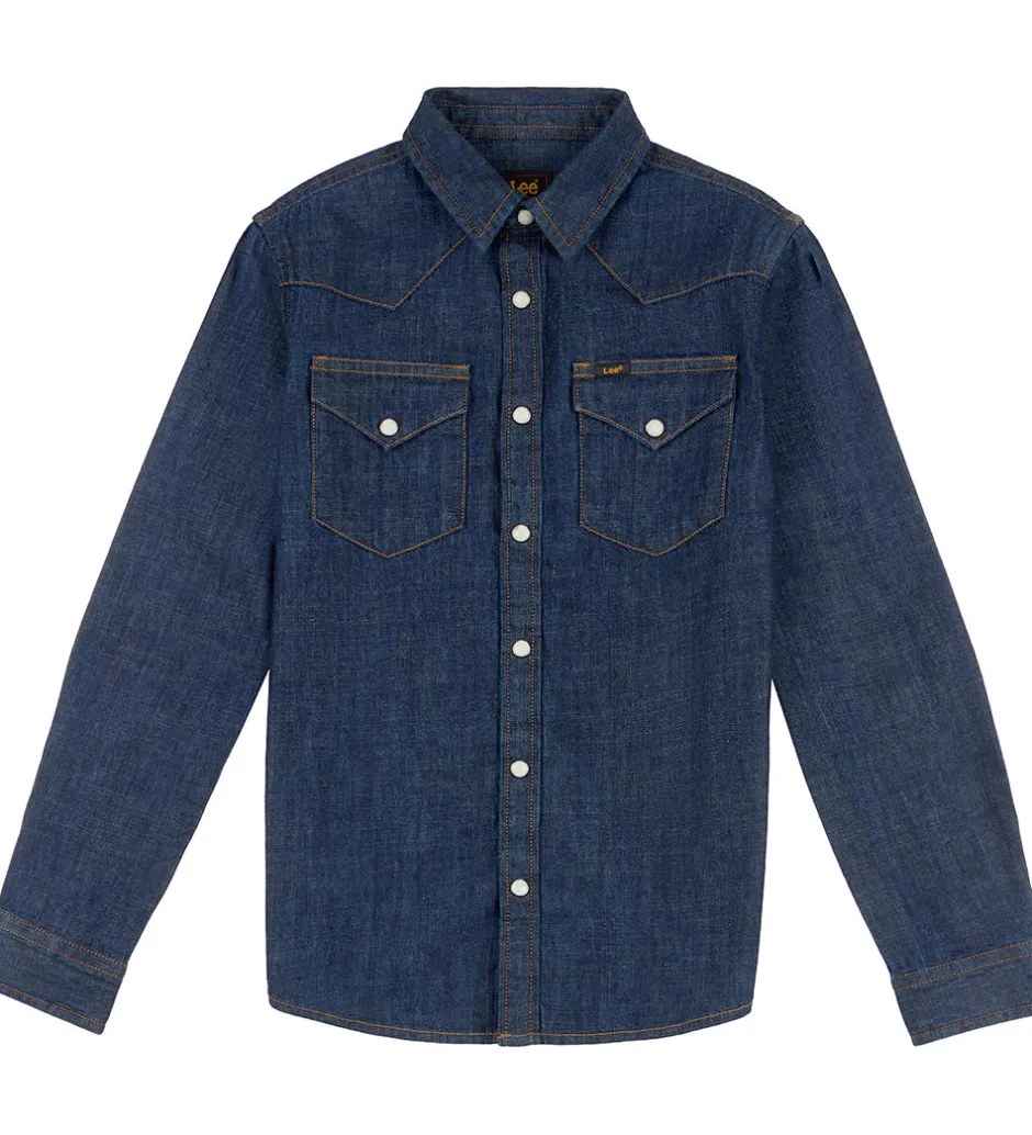 Skjorter|Lee Skjorte - Denim - Western - Mid Wash